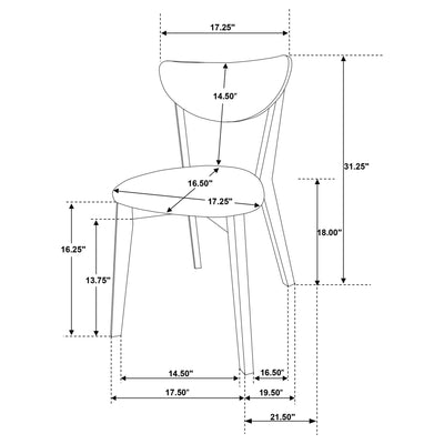 Carson - Dining Side Chair (Set of 2) - Walnut