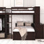 Loft Bed With A Twin Size Standalone Bed, Shelves, Desk, And Wardrobe