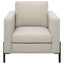 Schwan - Upholstered Track Arm Accent Chair - Oatmeal