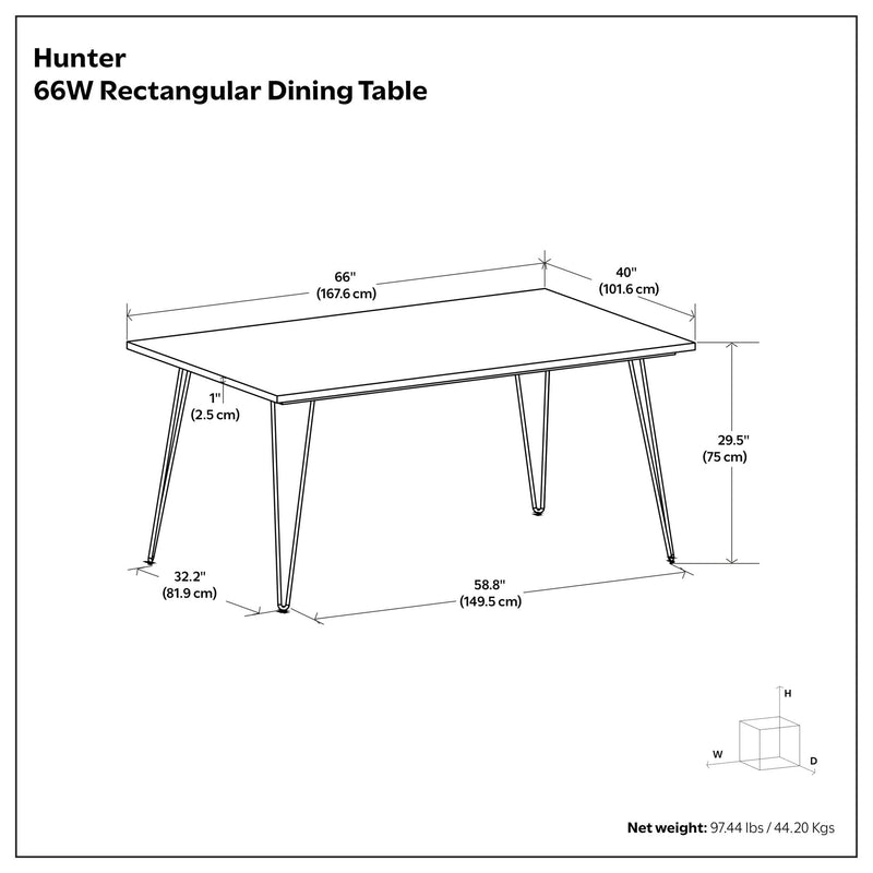 Hunter - Square Tabletop Dining Table