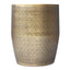 Johnsen - Cross Hatch Pattern Accent Table - Antique Gold