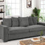 Luxe Sofa With 5 Matching Toss Pillows, Sleek Design, Spacious And Comfortable 3 Seater Couch