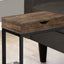 Accent Table, C - Shaped, Modern - Brown