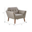 Modern Lounge Chair With Button Tufting