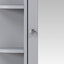 Bathroom Wall Storage Cabinet With Mirror And Adjustable Shelf, 6 Open Shelves