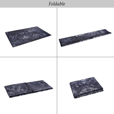Maval - 8' X 10' Area Rug Washable - Black / Gray