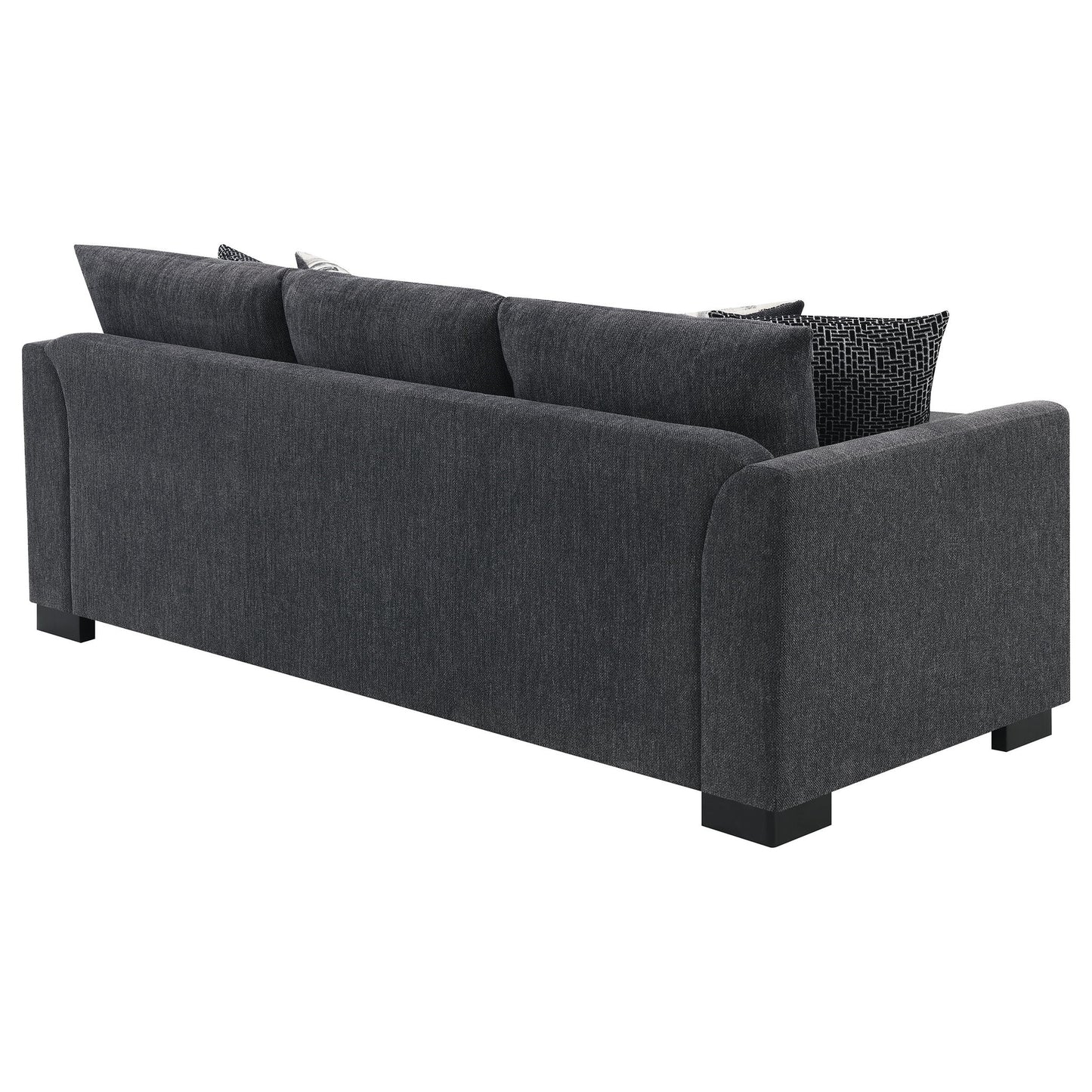 Pacheco - Upholstered Sleeper Sectional Chaise Sofa With Pocket Coils And Reversible Cushions - Dark Gray