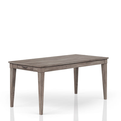 Rustic Dining Table 2 Storage Drawers And Leaf - Gray