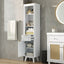 Tall Bathroom Storage Cabinet With Adjustable Shelves And 1 Drawer & Door