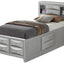 Modern Design Storage Bed With Bookcase Headboard