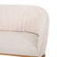 Mid Century Modern Loveseat With Channel Stitched Backrest