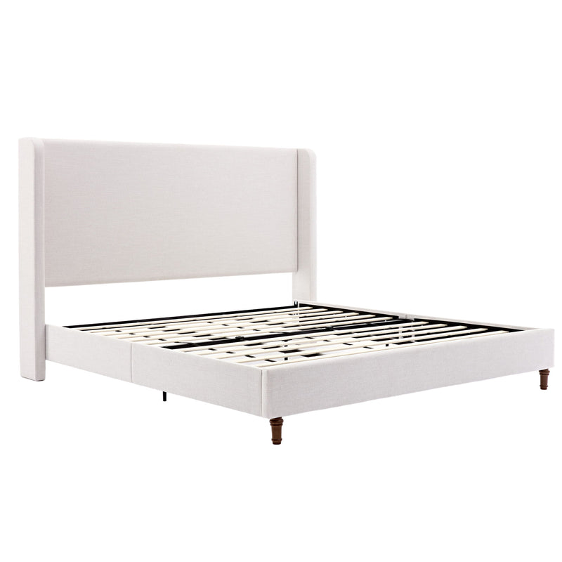 Harper - Cama tapizada con cabecero alto / Cabecero alto / Elegancia sencilla / No necesita somier