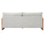 Modern 3 Seater Sofa With Wood Armrests