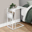 Accent Table, C - Shaped, Contemporary And Modern - White