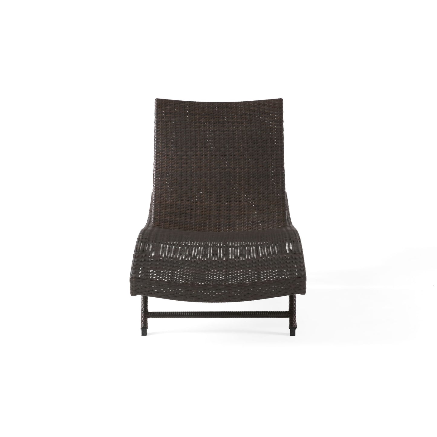 Kauai - Modern Style Wicker Chaise Lounge - Brown Multi