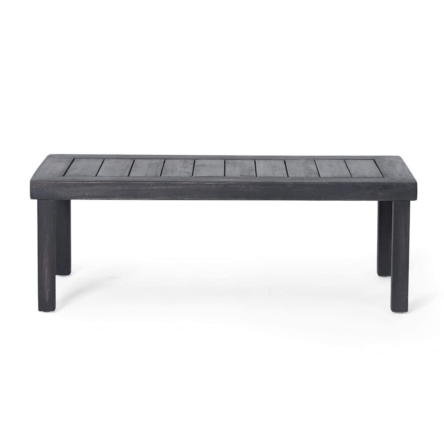 Acacia Wood Loveseat And Coffee Table Set With Cushions