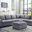Cassia - 7 Seat Reversible Modular Sectional Sofa With Ottoman