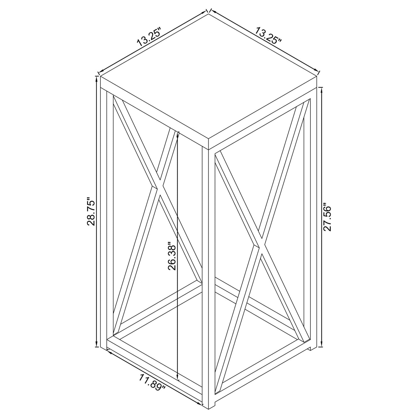 Accent Table With Accents - Glossy White