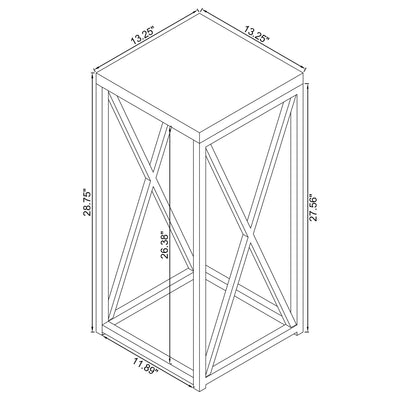 Accent Table With Accents - Glossy White