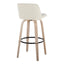 Toriano - Contemporary Fixed Height Barstool Swivel And Round Footrest (Set of 2)