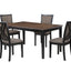 Potomac - 5 Piece Rectangle Dining Set (Table & 4 Chairs) - Brown / Black