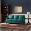 3 Seater Sofa With Nailhead Trim And Turned Legs For Living Room