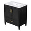 Elegant Fluted Bathroom Vanity With Sink, Soft Close Doors & Drawer