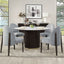 Clayten - Around Dining Table - Marble / Espresso
