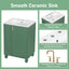 Classic Retro Bathroom Vanity With Sink, Door Shelf, Side Open Storage Frame
