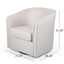 Modern Upholstered Swivel Club Chair With Nailhead Trim
