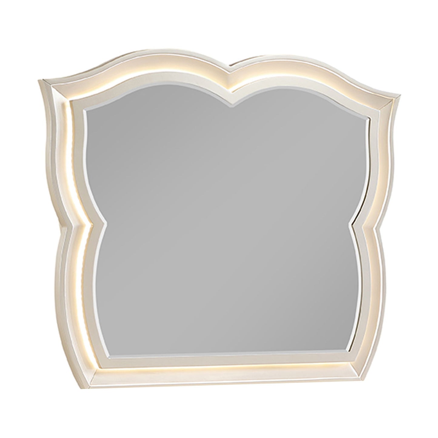 Flora - Framed Mirror With LED Lighting (Dresser Not Included) - Champagne