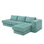 L-Shaped Modular Sofa With Double Layer Cushion