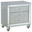 Arabesque - 4 Piece Queen Bedroom Set With LED Headboard - Silver
