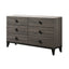 Avantika - Faux Marble Top Rustic Dresser - Gray / Marble / Oak