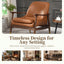 Mid - Century Accent Chair With Cushioned Seat, Brass Tipped Legs
