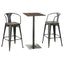 Staccato - 3 Piece Square Bar Table Set - Dark Brown