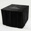 Morden Steel Fire Pit Table With Marble Tile Tabletop, Glass Wind Guard And Lid