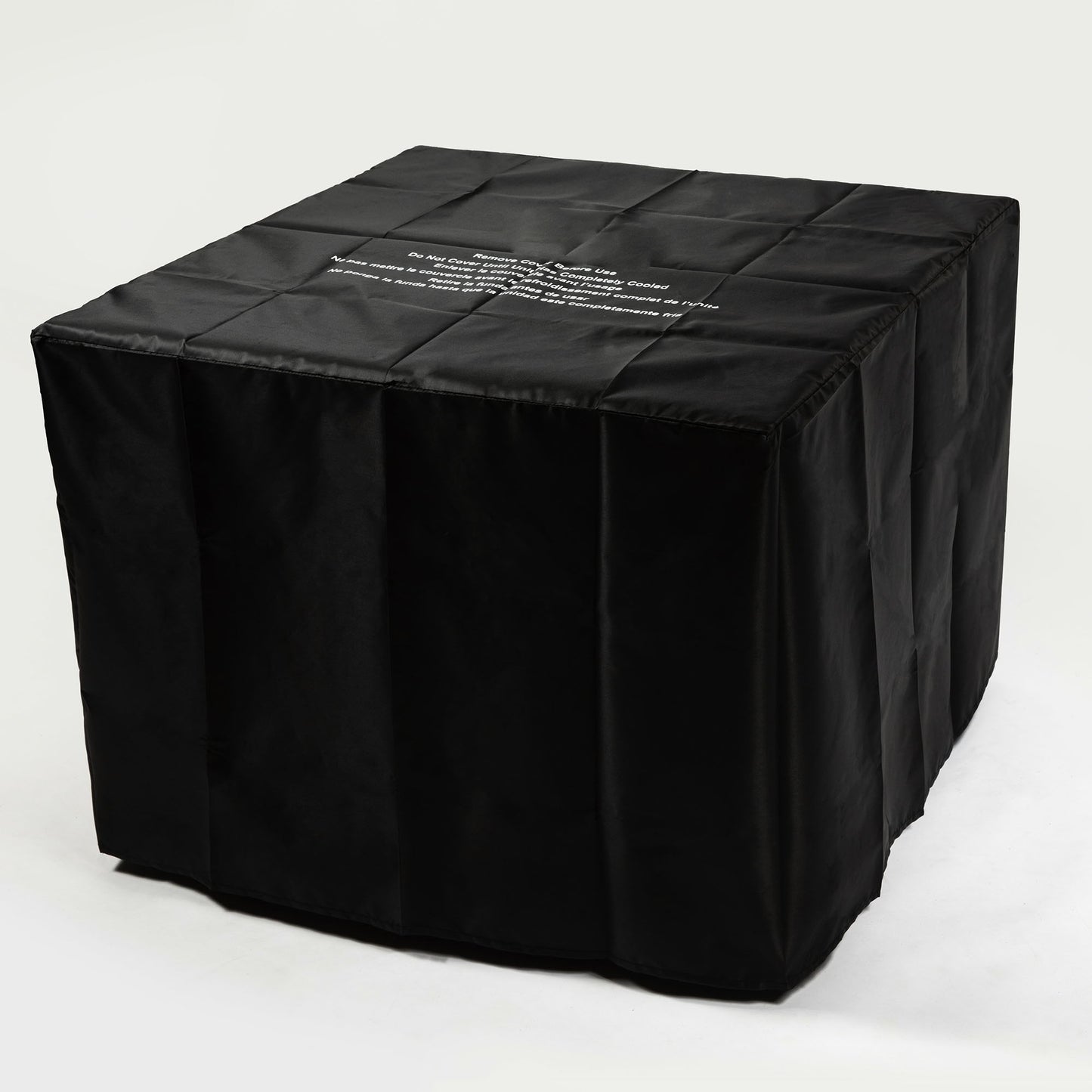 Morden Steel Fire Pit Table With Marble Tile Tabletop, Glass Wind Guard And Lid