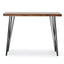 Modern Industrial Breakfast Bar Table, Metal Hairpin Legs & Wood Veneer Top - Natural