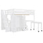 Loft Bed With Stairs, Bookshelf, Drawers, Desk & Wardrobe, Space Saving Multifunctional Furniture