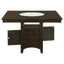 Tolland - Counter Height Dining Table With Storage Pedestal - Cappuccino