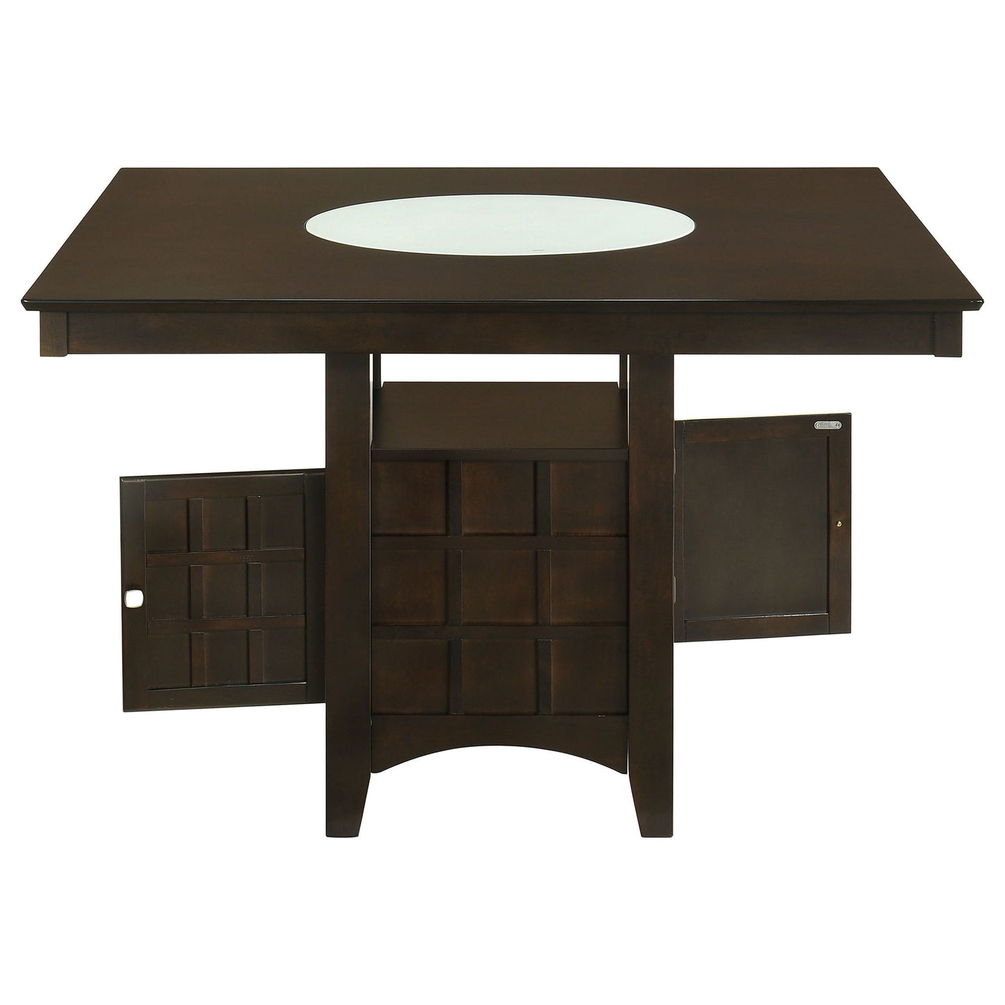 Tolland - Counter Height Dining Table With Storage Pedestal - Cappuccino