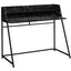 Computer Desk For Home Office, Laptop, Storage Shelves, Marble Look Contemporary & Modern