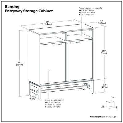 Banting - Entryway Storage Cabinet - Walnut Brown