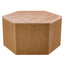 Hexagon Coffee Table With Fluted Design - Natural