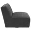 Manhattan - Swivel Tufted Chair Armless Accent Chair, 360 Degree Swivel Base - Charcoal
