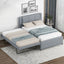 Upholstered Platform Bed With Multifunctional Trundle