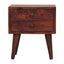 Mini Modern Bedside Table - Chestnut