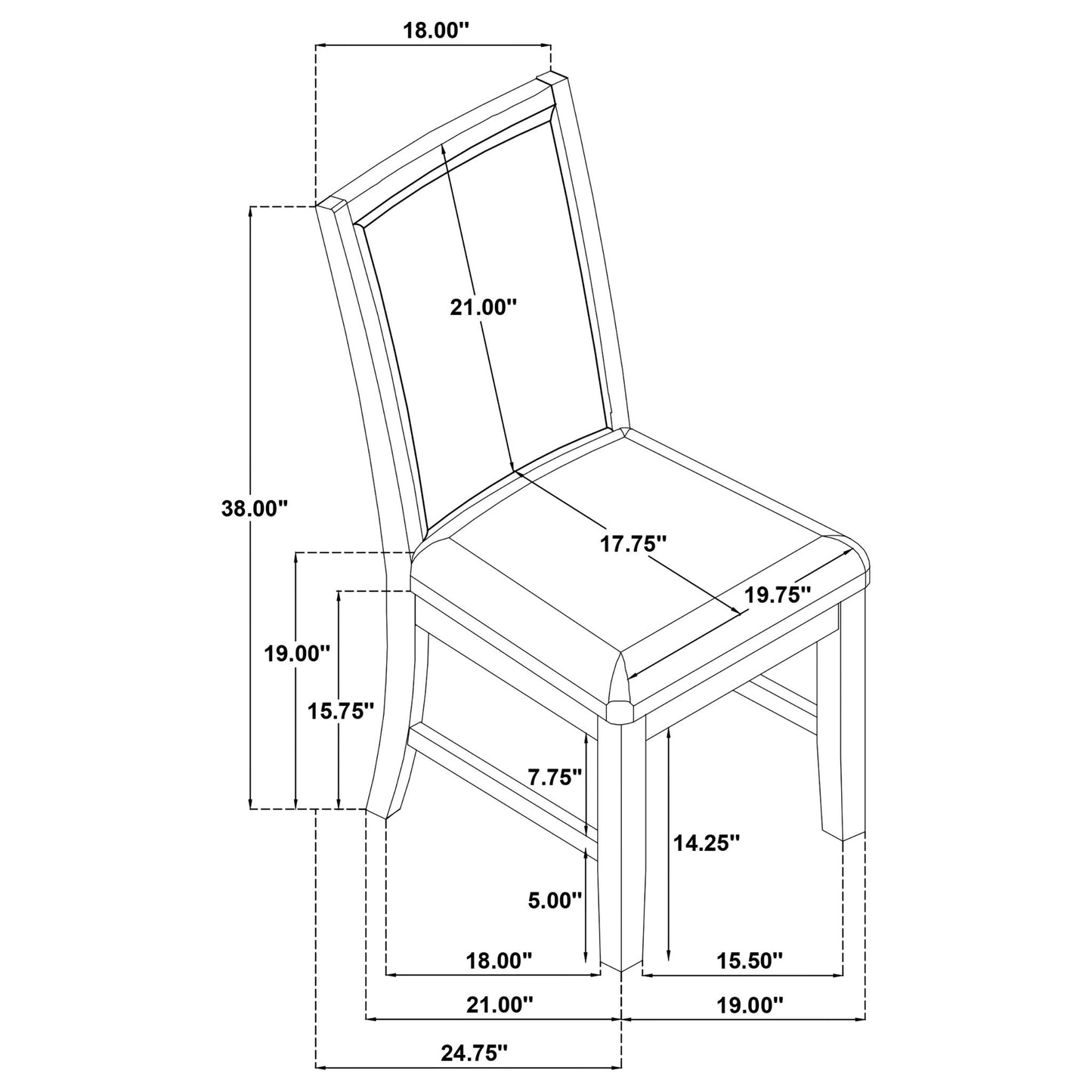 Rectangular Dining Set With Angular Legs
