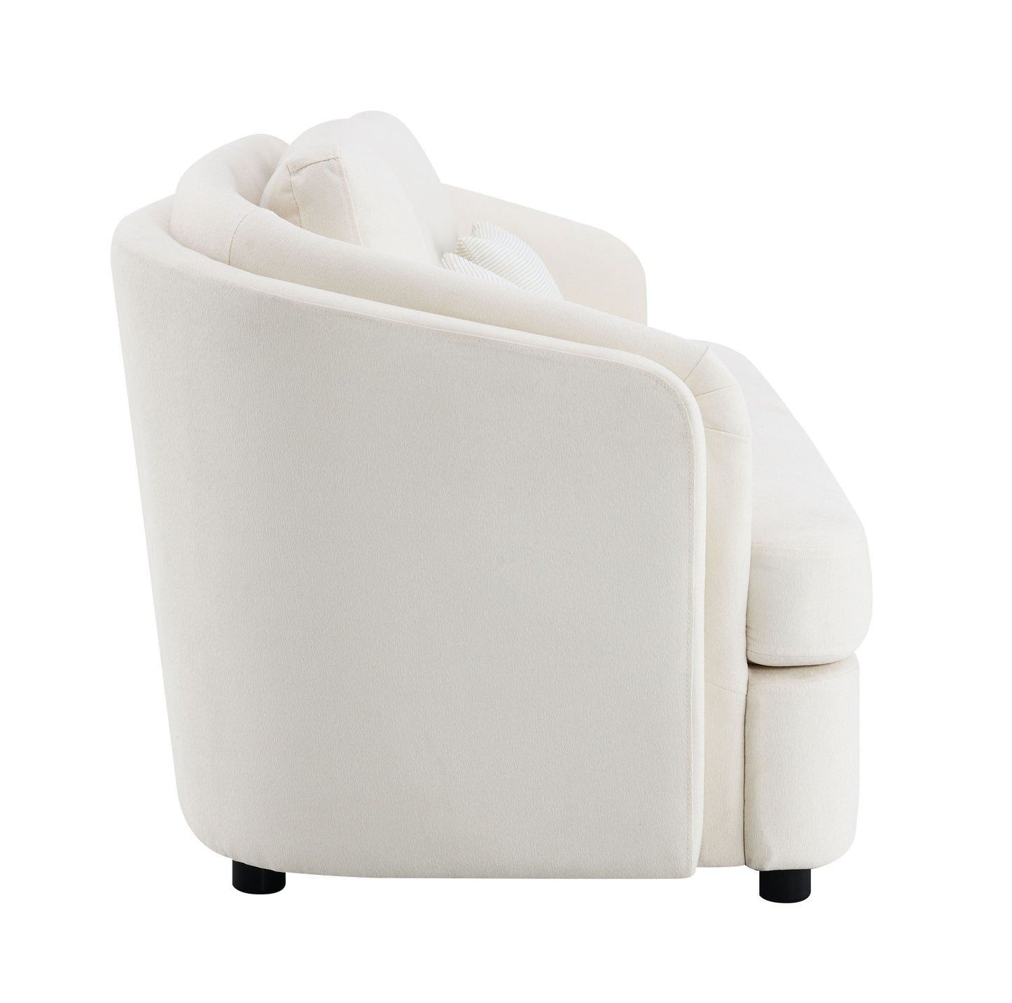 Mariko - 3 Piece Living Room Set Sofa Loveseat Chair - Beige